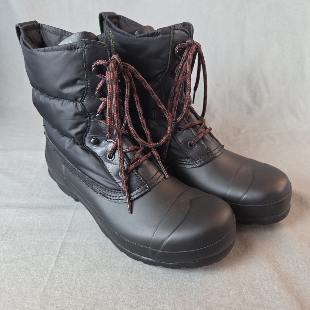 HUNTER Women Original Short Quilted Lace-Up‎ Boot Black US 9/40 Nylon/Leather